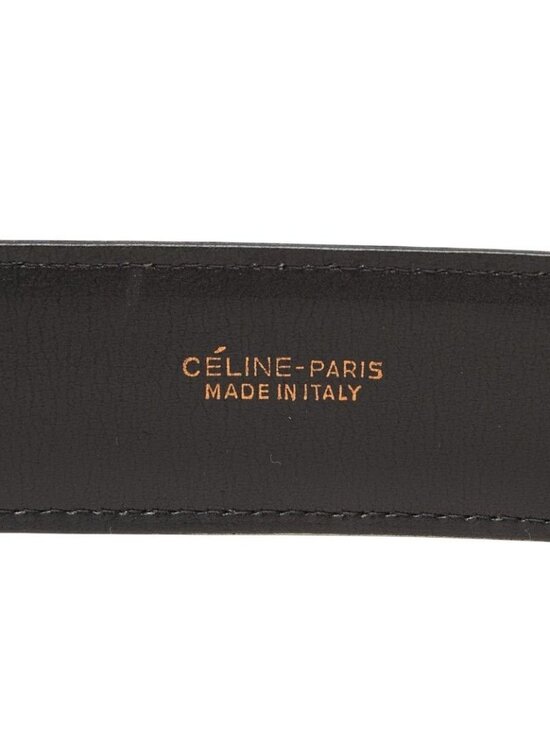 Celine Vintage Carriage Belt 70 Wine Red Bordeaux Leather